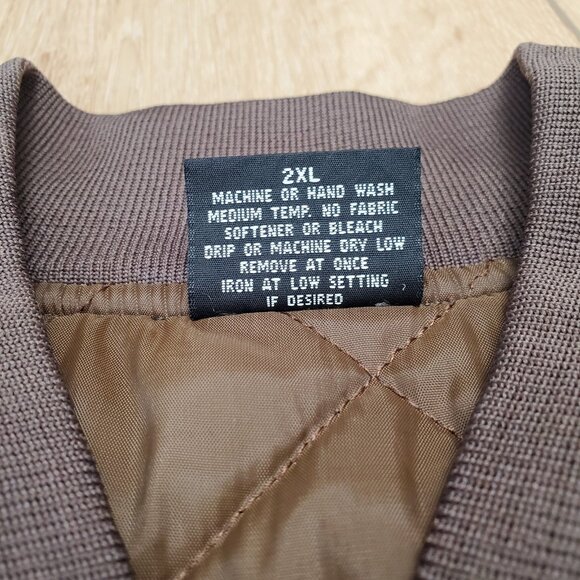 Vintage Satin Bomber Jacket Size 2XL Americas Finest USA Veteran VFW Color Guard - Picture 6 of 13